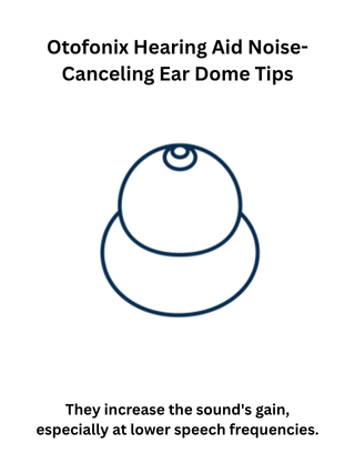 Otofonix Noise-Canceling Hearing Aid Ear Dome Tips