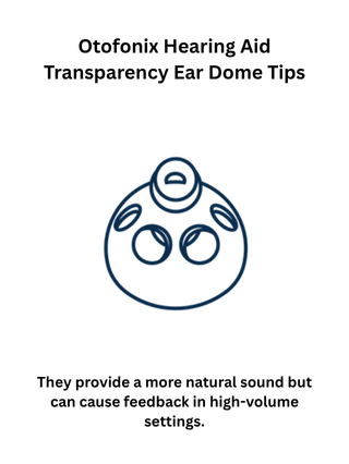 Otofonix Transparency Hearing Aid Ear Dome Tips